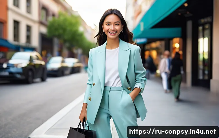 소비자 감정과 시간의 관계 - **Prompt:** A young woman, dressed in chic, contemporary streetwear (such as a stylish oversized bla...