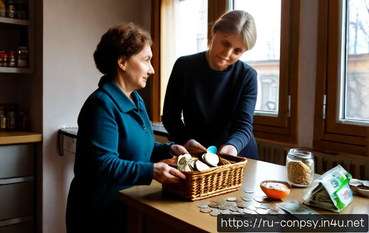 행동경제학적 분석을 통한 감정 경제학 - Photorealistic behavioral economics scene in a cozy Moscow apartment kitchen, thoughtful middle-aged...